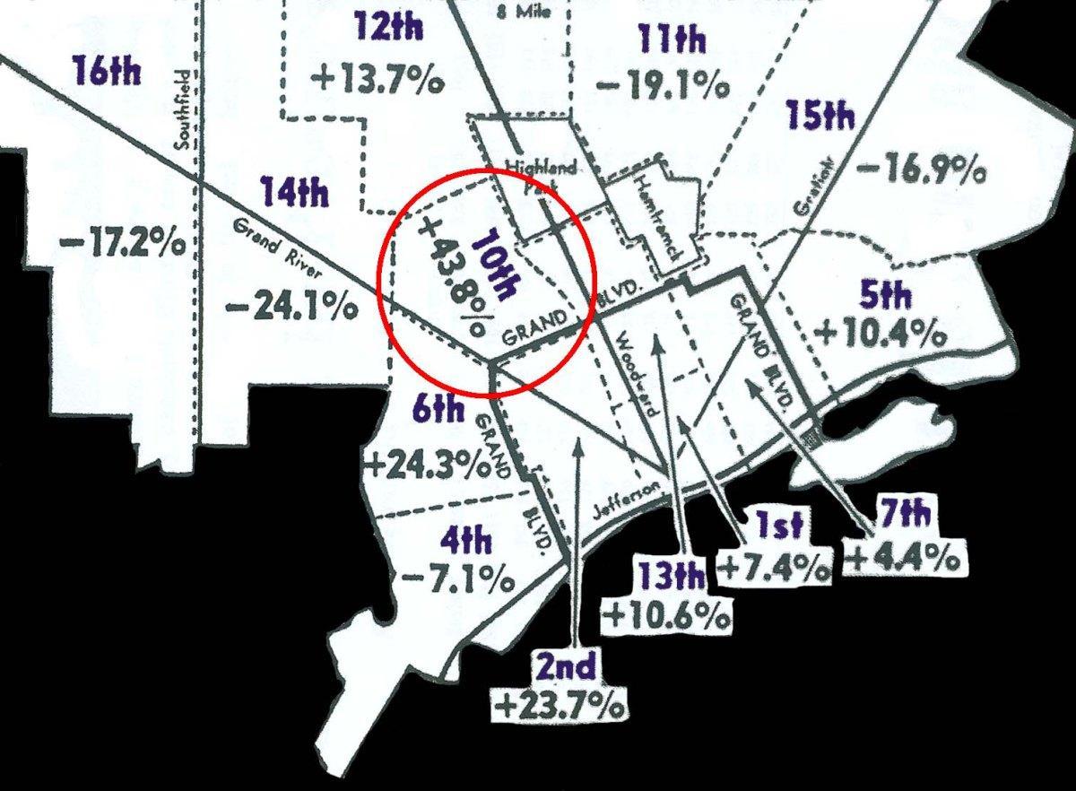Detroit stanici mapu